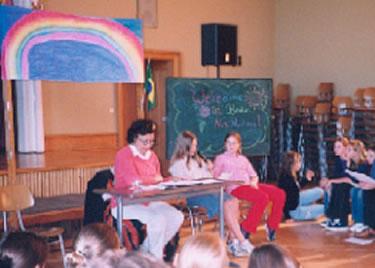 Conversando sobre o livro em uma escola em Berlim. (Arquivo Pessoal)